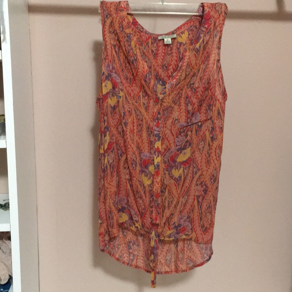 Lucky brand multi color sheer top